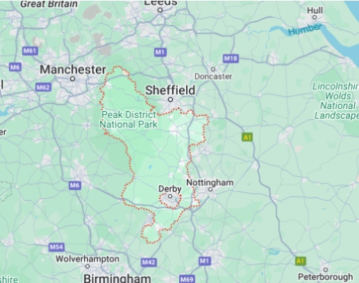 Derbyshire map - no win no fee claims